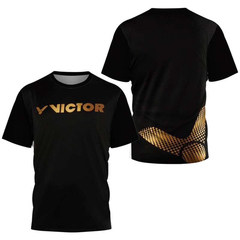 Badminton Asia - Men's T-Shirts Gradient Harajuku Badminton Table