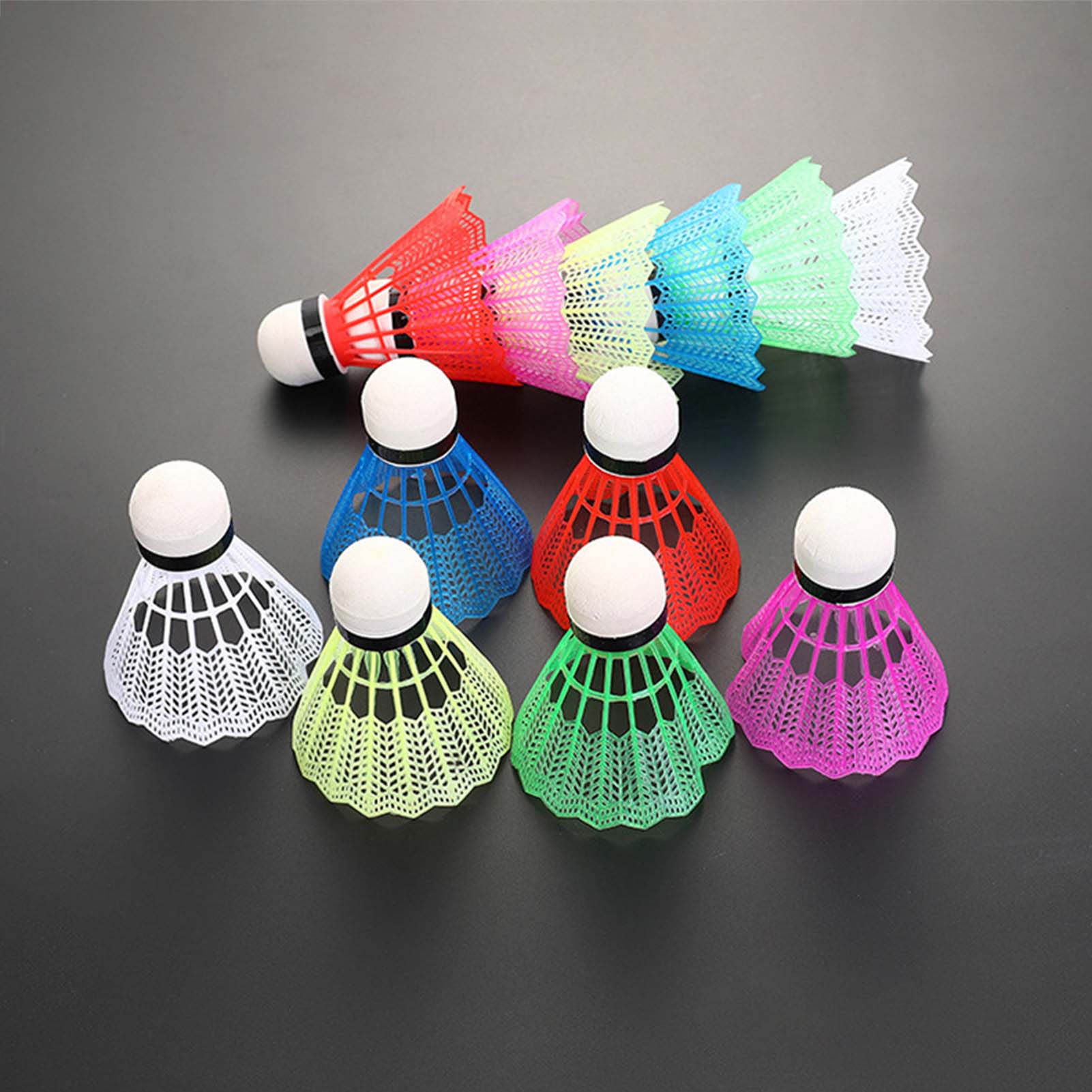 Badminton Fun Game - 12Pcs Badminton Plastic White Badminton Shuttlecocks