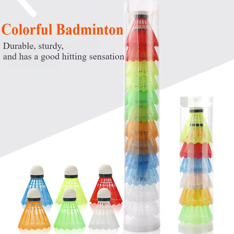 Badminton Event - 12Pcs Colorful Plastic Badminton Shuttlecocks Durable