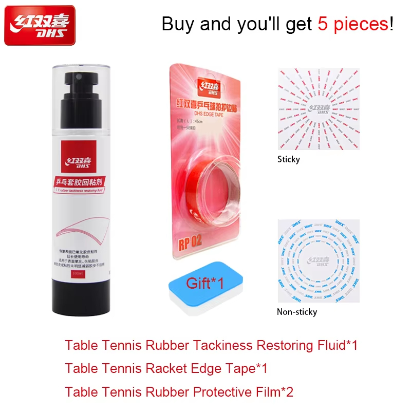 DHS 100ml Table Tennis Rubber  - đánh giá và giá Badminton Background