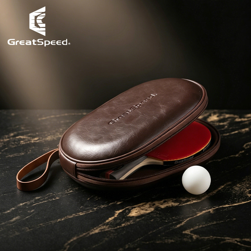 Top-grain Leather Table Tennis - đánh giá và giá Racket Cover Bag