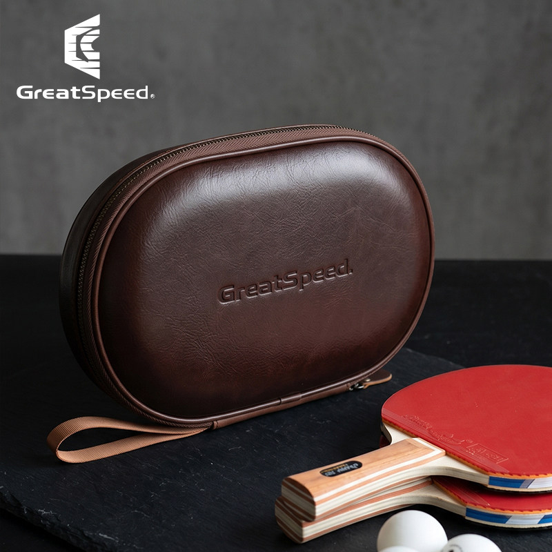 Top-grain Leather Table Tennis - đánh giá và giá Racket Cover Bag