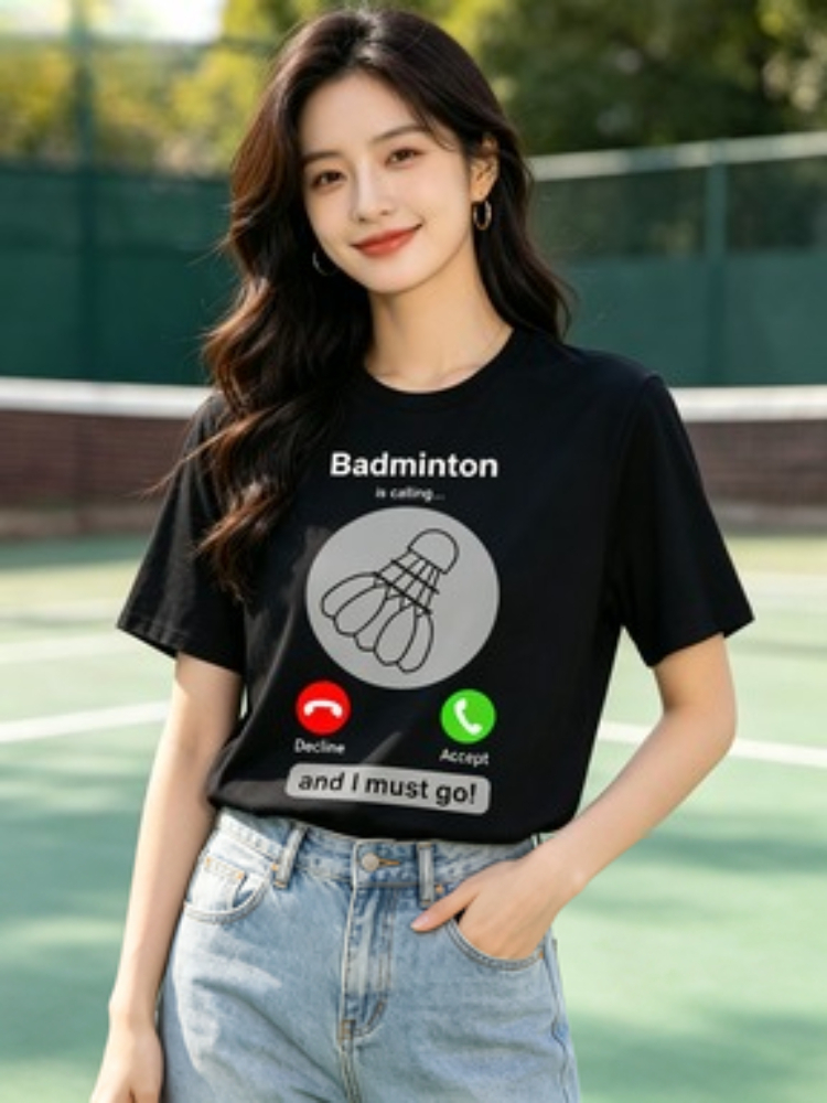Women's Fun Badminton T-Shirt  - đánh giá và giá Badminton Quotes Short