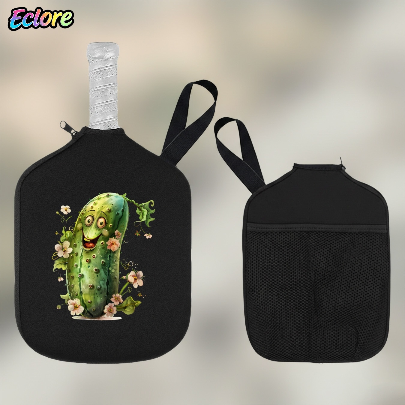Cartoon Smile Pickleball Paddl - đánh giá và giá Racket Cover Bag