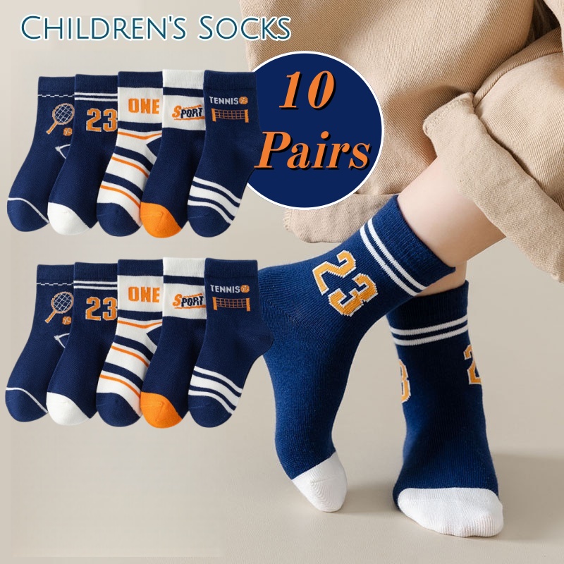 10 Pairs Boys Sports Crew Sock - đánh giá và giá Badminton Junior
