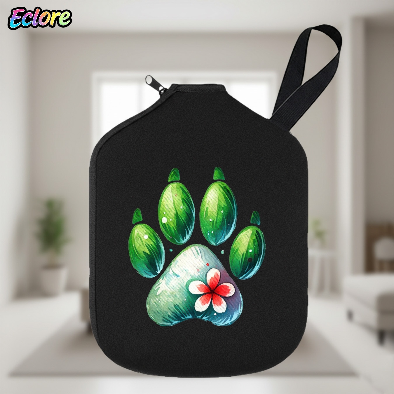Green Watercolor Paw Print Pad - đánh giá và giá Racket Cover Bag